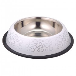 anipro Bubbles No Slip метална купа бяла 19 см, 0.4 л anipro Bubbles No Slip метална купа бяла 19 см, 0.4 л