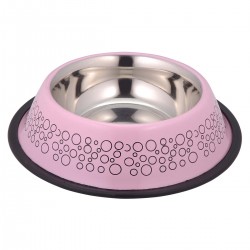 anipro Bubbles No Slip метална купа розова 19 см, 0.4 л anipro Bubbles No Slip метална купа розова 19 см, 0.4 л