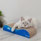 anipro Драскалка за котки синя, с десен рибка, 36х15х7 см