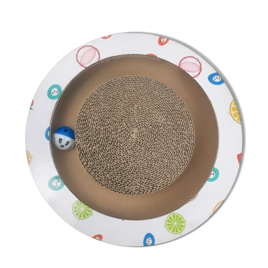 anipro Драскалка за котки, малък кръг бяла, 33х33х4.5 см