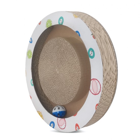 anipro Драскалка за котки, малък кръг бяла, 33х33х4.5 см