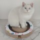 anipro Драскалка за котки, малък кръг бяла, 33х33х4.5 см