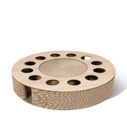 anipro Драскалка за котки малък кръг дървен, 33х33х4.5 см anipro Драскалка за котки малък кръг дървен, 33х33х4.5 см