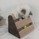 anipro Драскалка за котки, триъгълник дървен, 28х17.5х21 см