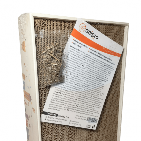 anipro Драскалка за котки, равна, кутия 3 бр, 50.5х23х7.5 см anipro Драскалка за котки, равна, кутия 3 бр, 50.5х23х7.5 см