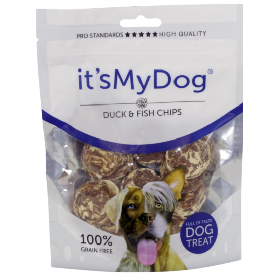 It`s My Dog лакомство за кучета, чипс с патешко и риба, 85 г It`s My Dog лакомство за кучета, чипс с патешко и риба, 85 г