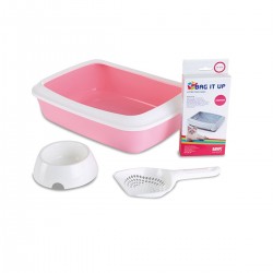 Savic Iriz starter kit litter tray – комплект за котешка тоалетна, розов цвят Savic Iriz starter kit litter tray – комплект за котешка тоалетна, розов цвят