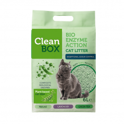 Clean Box Тофу котешка тоалетна с ензими ЗЕЛЕН ЧАЙ, 2.5кг / 6л Clean Box Тофу котешка тоалетна с ензими ЗЕЛЕН ЧАЙ, 2.5кг / 6л