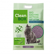 Clean Box Тофу котешка тоалетна с ензими ЛАВАНДУЛА, 10кг / 24л Clean Box Тофу котешка тоалетна с ензими ЛАВАНДУЛА, 10кг / 24л