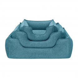 Pet Comfort Alpha легло за кучета и котки, луксозна дамаска, тюркоаз, М, 65х80 см