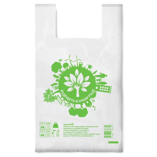 SmartPack Еко торбичка тип Потник, 410x500 мм, 1000 бр бели SmartPack Еко торбичка тип Потник, 410x500 мм, 1000 бр бели