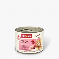 animonda Carny Adult - консервирана храна за котки, с говеждо, пуешко и скариди, 200 г / 6 бр. СТЕК animonda Carny Adult - консервирана храна за котки, с говеждо, пуешко и скариди, 200 г / 6 бр. СТЕК