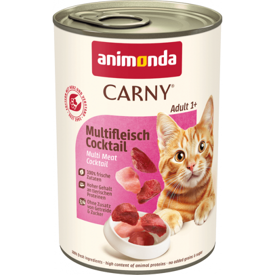 animonda Carny Adult - консервирана храна за котки, мултикоктейл меса, 400 г / 6 бр. СТЕК animonda Carny Adult - консервирана храна за котки, мултикоктейл меса, 400 г / 6 бр. СТЕК