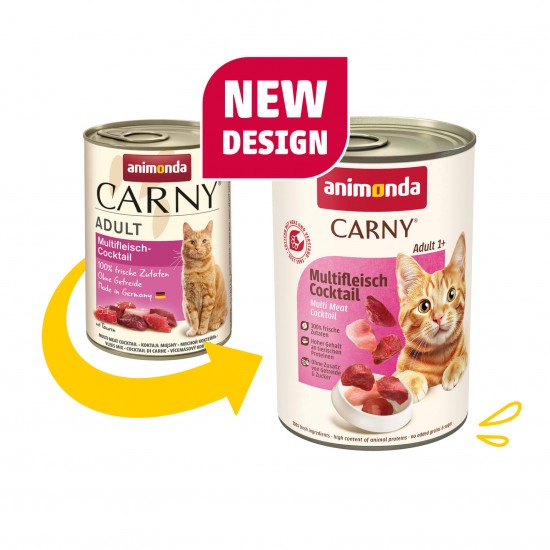 animonda Carny Adult - консервирана храна за котки, мултикоктейл меса, 400 г / 6 бр. СТЕК animonda Carny Adult - консервирана храна за котки, мултикоктейл меса, 400 г / 6 бр. СТЕК