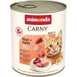 animonda Carny Adult - консервирана храна за котки, говеждо + пилешко, 800 г / 6 бр.  СТЕК