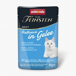 Vom Feinsten Raffinesse пауч за котки с пилешко и треска, 85 г, 24 бр./стек