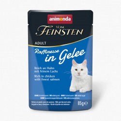 Vom Feinsten Raffinesse пауч за котки с пилешко и сьомга, 85 г, 24 бр./стек