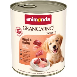 animonda GranCarno Junior - консервирана храна за кучета, с пилешко и говеждо месо, 800 г