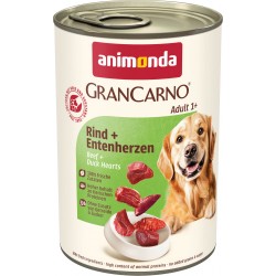 animonda GranCarno Adult - консервирана храна за кучета, говеждо и патешки сърца, 400 г