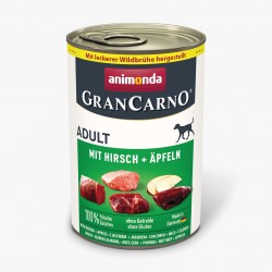 GranCarno Dog Adult консервирана храна за кучета с еленско месо и ябълки, 400 г