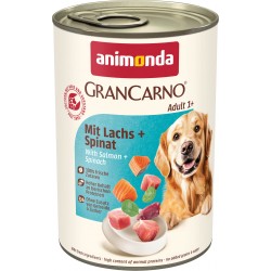 animonda GranCarno Adult - консервирана храна за кучета, сьомга и спанак, 400 г