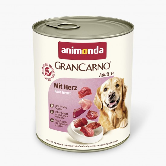 animonda GranCarno Adult - консервирана храна за кучета със сърчица, 800 г animonda GranCarno Adult - консервирана храна за кучета със сърчица, 800 г