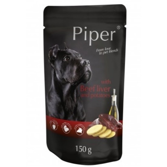 Piper адълт пауч 150 г тел.дроб/картофи / 10 бр. СТЕК Piper адълт пауч 150 г тел.дроб/картофи / 10 бр. СТЕК