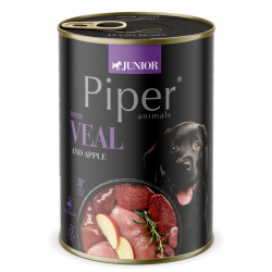 Piper Dog Junior храна за малки кученца с телешко и ябълки, 400 г Piper Dog Junior храна за малки кученца с телешко и ябълки, 400 г