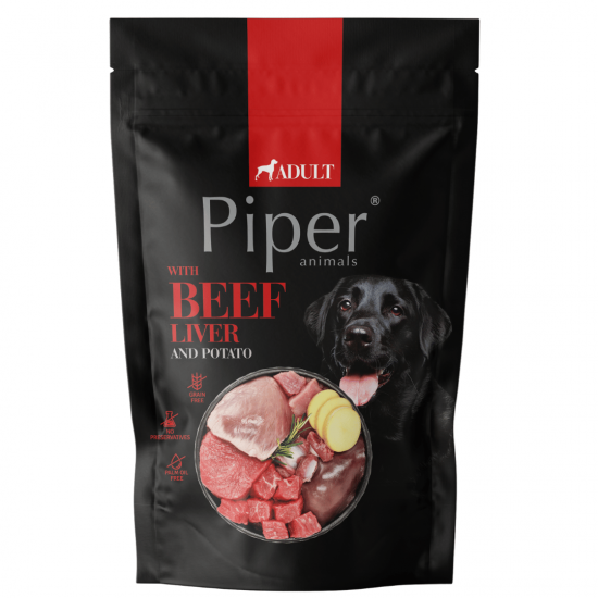 Piper Adult Dog пауч за кучета с говежди дроб и картофи, 500 г Piper Adult Dog пауч за кучета с говежди дроб и картофи, 500 г
