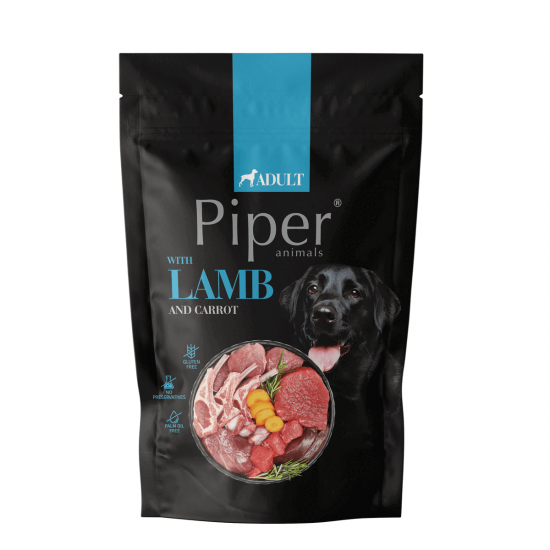 Piper Adult Dog пауч за кучета с агне, морков и кафяв ориз, 500 г