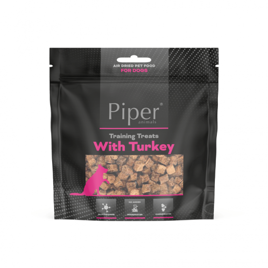 Piper Training Treats Turkey натурални лакомства за кучета с пуешко, подходящи за обучение,  130 г