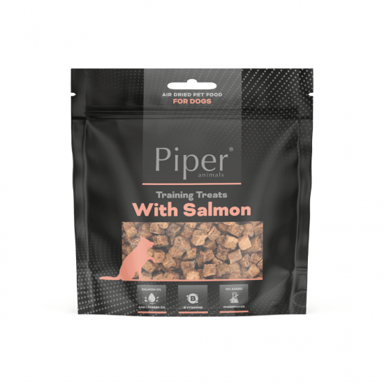 Piper Training Treats Salmon натурални лакомства за кучета със сьомга, подходящи за обучение, 130 г Piper Training Treats Salmon натурални лакомства за кучета със сьомга, подходящи за обучение, 130 г