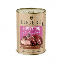 Luger`s Puppy храна за малки кученца с пуйка и агне, 400 г, 6 бр./стек Luger`s Puppy храна за малки кученца с пуйка и агне, 400 г, 6 бр./стек