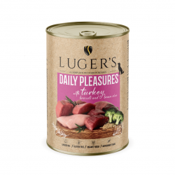 Luger`s Dog храна за кучета с пуйка и броколи, 400 г, 6 бр./стек