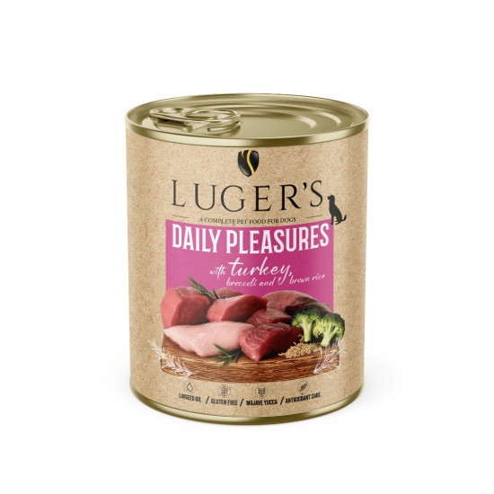 Luger`s Dog храна за кучета с пуйка и броколи, 800 г, 6 бр./стек