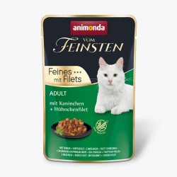 Vom Feinsten Cat - пауч със заешко и пилешки филенца, 85 г Vom Feinsten Cat - пауч със заешко и пилешки филенца, 85 г