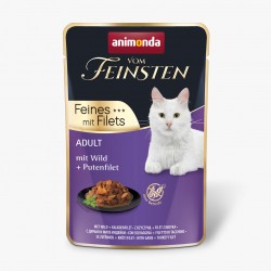 Vom Feinsten Cat - пауч с дивеч и с пуешко филе, 85 г Vom Feinsten Cat - пауч с дивеч и с пуешко филе, 85 г