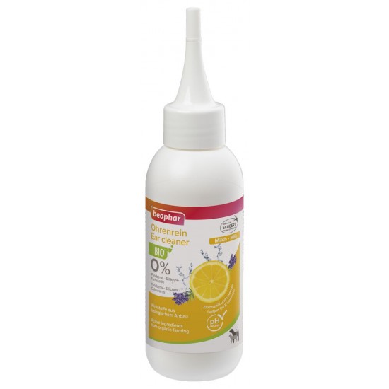 Beaphar BIO Ear Cleaner 100 мл - лосион за почистване на уши с био лимон, лавандула, алое вера Beaphar BIO Ear Cleaner 100 мл - лосион за почистване на уши с био лимон, лавандула, алое вера