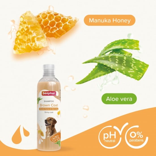 Beaphar Shampoo Brown Coat - шампоан с алое вера за кафява козина 250мл  NEW