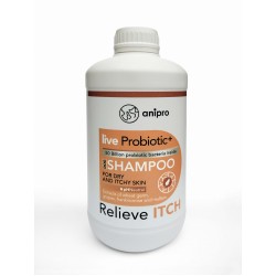anipro Live Probiotic+ Reliеve Itch - пробиотичен шампоан за кучета при суха и сърбяща кожа,1000 мл