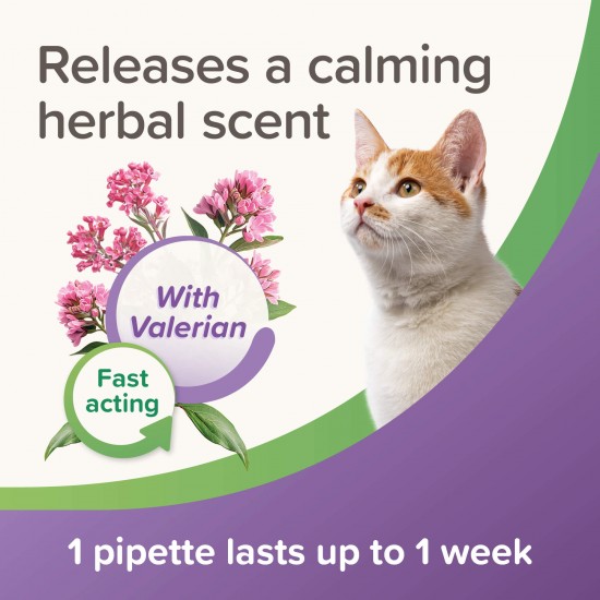Beaphar StressLess Herbal Calming Spot-On успокояващи пипети за котки, 3 бр