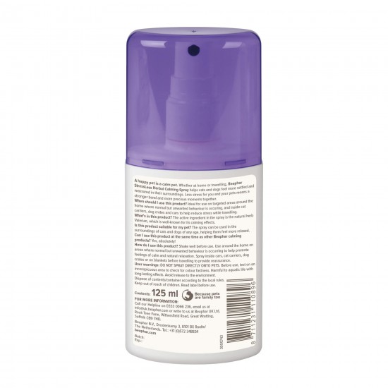 Beaphar Calming Herbal Calming Spray - успокояващ спрей за кучета и котки с валериана, 125 мл