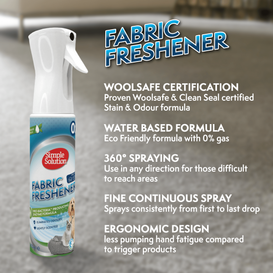 Simple Solution Fabric Refreshner спрей за неутрализиране на миризми, 400 мл