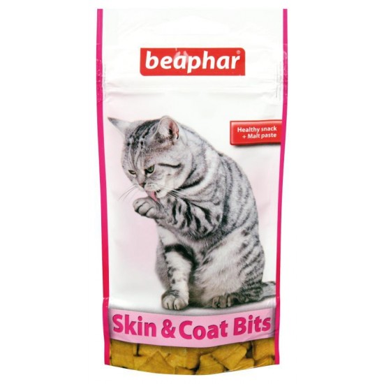 Beaphar Skin&Coat Bits  - хапки за котки за лъскава козина 35 г