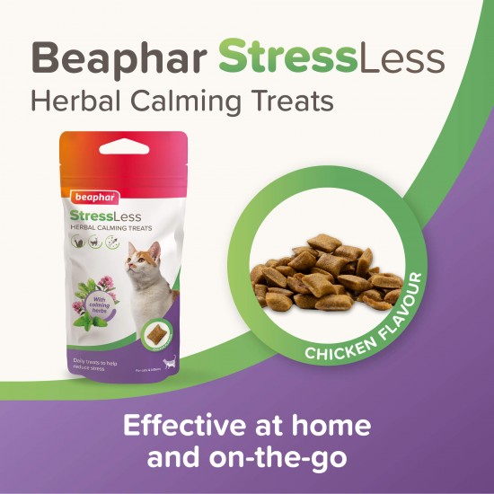 Beaphar StressLess билкови успокояващи хапки за котки, 35 г 