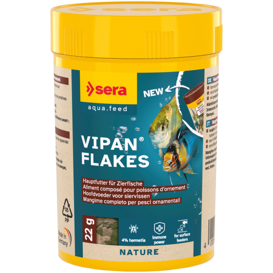 sera Vipan Flakes 22 г - основна храна за декоративни риби