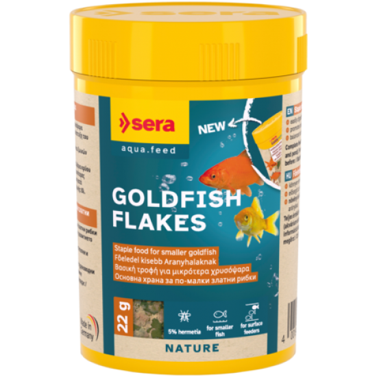 sera Goldfish Flakes Nature 22 г - натурална храна за златни рибки