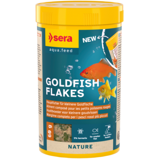 sera Goldfish Flakes 60 г - натурална храна за златни рибки