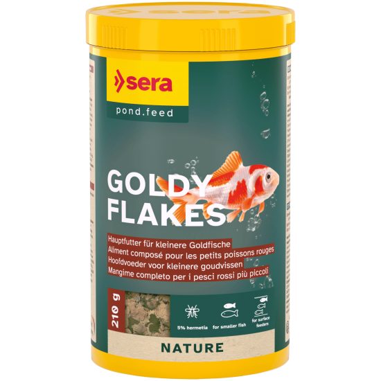 sera Goldy Nature 1000 мл / 210 г - натурална храна за златни рибки