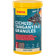 sera Cichlid Tanganyika Granules 1000 мл / 565 г - високоенергийна храна за месоядни цихлиди